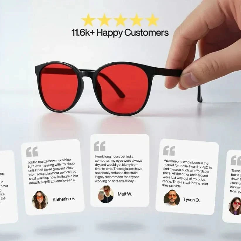 c glasses Flow® | Unisex Red Lens Blue Light Glasses