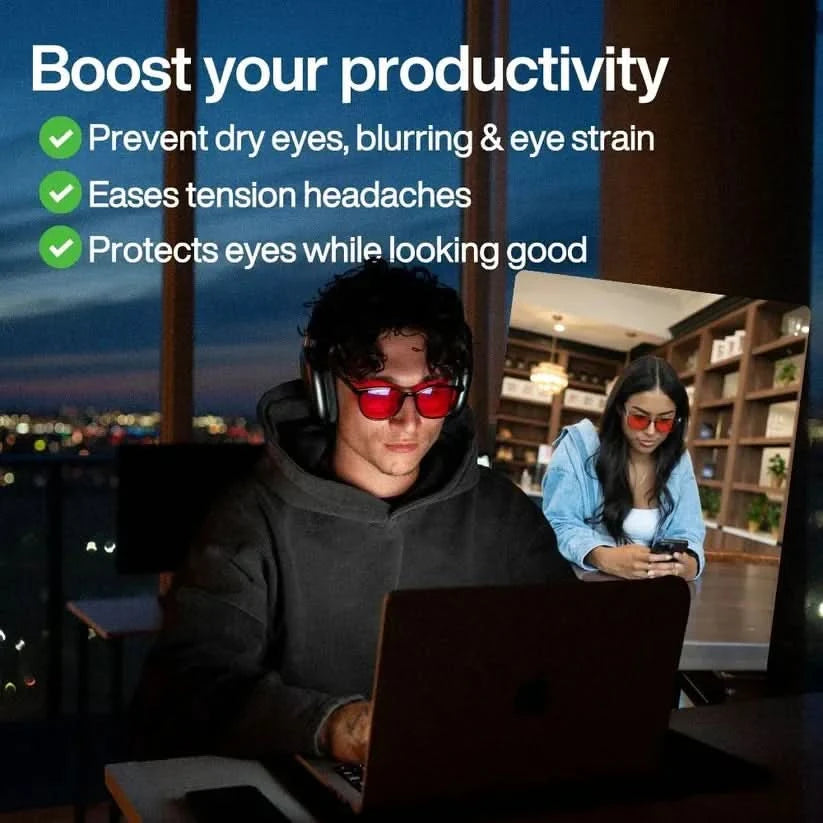 c glasses Flow® | Unisex Red Lens Blue Light Glasses